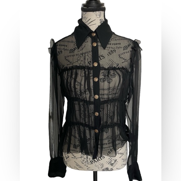 Fendi Tops - FENDI $2800 100% Silk Blouse